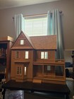 Victorian 3-story 6-room 1 12 Wood Dollhouse Unfurnished Painted Brown blue