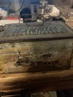 Early 1900s Winner Cut Plug  Tin Empty Lunch Box  Nice  Original Race Car Tin