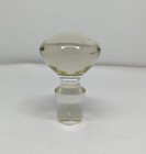 Vintage Round Drop Shape Glass Bottle Decanter Stopper Only 4 1 8  Tall