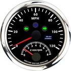 W Pro 85mm 2 Gauge Set Gps Speedometer Tachometer 120 Mph 4 In 1 Multi-function