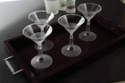 Zappy 6 Oz Plastic Martini Glasses  Clear  Heavy Duty  6 Ounces  Clear