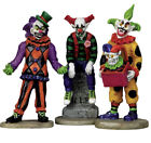Lemax Spooky Town  Evil Sinister Clowns -set Of  3  -halloween Village Carnival