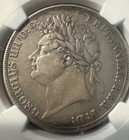 1821 Great Britian Silver Crown Secundo Ngc Xf - Nice Look