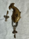 Vintage Style Fish Type Padlock Lock With Key Brass Tricky Lock