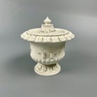 A  Rare Swansea Biscuit Lidded Urn Modelled With Flowers And Acanthus  C1814-17
