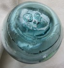 Japanese Glass  Fishing Float 2  Aqua Makers Mark  dgb  Wp  139 Usa Bz