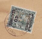 Q4183  British Post In Tetuan Morocco Perfin Bank Cover T denmark 1929