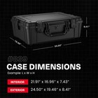 1 25  Large Waterproof Hard Case Model 839 With Foam protective Storage Box