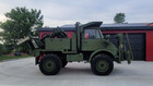 Mercedes Benz Unimog Flu419 Hmmh Forklift Boom Crane Diesel 4x4military Truck