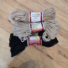 Vintage Aunt Lydia s Heavy Rug Yarn 2 Beige And 1 Black Approx 70yd each