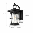 Modern Wall Light Sconce In outdoor Lamp Garden Porch Farmhouse Fixture Black