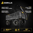 Gorilla Carts Steel Utility Cart Garden Beach Wagon  900 Pound Capacity  Gray