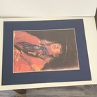Stevie Ray Vaughan Signed Portrait Art Print Matted Memorabilia