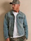     men s Wrangler Classic Denim Trucker Jacket Vintage Indigo New With Tag - Sale