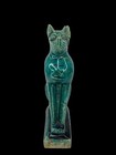 Unique Ancient Egyptian Antique Statue Goddess Cat Bastet Magic Hieroglyphic