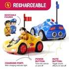 Rechargeable Remote Control Cartoon  Cars For Little Kids 2 Pack Police   Race 