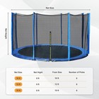 12ft 15ft Trampoline Replacement Net Protection Safety Enclosure Net - Blue