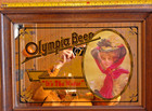 Vintage Olympia Beer Gibson Girl Pub Mirror Washington Wa 21x15 Bar Sign
