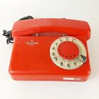 Vintage Rotary Dial Phone Retro Red Telephone Rwt Tulipan - Poland 1980s