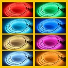 17 5  Rgb   Chasing Flow Single Row Led Wheel Ring Rim Lights For Truck Car Set