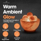 Himalayan Pink Rock Salt Fire Bowl Lamp With 6-massage Ball Stones  6-8  H  9   10