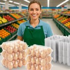 Sinlucesce 100 Packs Egg Cartons Cheap Bulk   plastic For 12 Eggs  Clear Egg Carto
