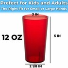 12 Oz Pebbled Plastic Tumblers Set  Shatterproof Drinking Glasses By Avant Grub