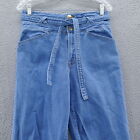 J Brand Womens Sukey Crop Wide Leg Jeans 30 Blue Virtuous Wash Tie Belt Stretch