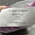 Merino Wool Spinning Felting Wool Roving Fiber Berry Purple 120g Mohair   More