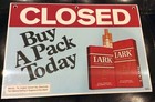 Store Sign Display Lark Cigarette    open-closed    Sign Size 7x10    rare vintage 