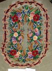 Needlepoint Rug Rare Wool On Canvas By Harrogate Pre-stitched For Diy Background
