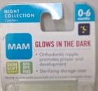 Mam 2 Pacifiers Night Collection Sensitive Skin 0-6m New Sealed 