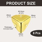 8pcs Metal Corner Protector 1 1 X 1 1 X 1 1 Inch Imprint Edge Gold