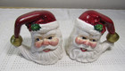 Vintage Omnibus By Fitz   Floyd Santa Head Salt   Pepper Shakers Christmas