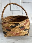Beautiful Native American Indian Choctaw Handwoven River Cane Basket W Handle