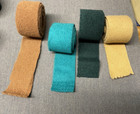 35 Rolls Of Brown  Beige  Dark Green  Teal Wool Rug Braiding Yarns 5 x1 5  Roll