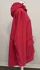 J Crew Rain Jacket Anorak Pink Multi Pocket Hooded Fishtail Drawstring Waist L