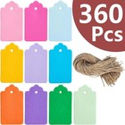Ph Perkhomy 360 Pcs Gift Tags With String  10 Colors Blank 360 Pcs  1 7x2 8 In 