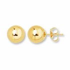 14k Solid Yellow Gold Ball Earrings 14k Genuine Gold 3mm-12mm Fully Solid 14k