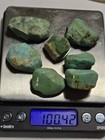 100 G Kingman Turquoise Mountain Rough  Light Blues   Greens 7 Pieces  96