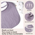 100  Cotton Muslin Baby Bibs 10-pack Baby Drool Bibs For Unisex Baby Toddlers   