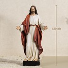 12 Inch Red Robe Hand Painted Jesus Christ Figurine Statue Jesus Christ Statue