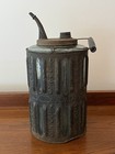 Antique 19th Century Daisy Glass Kerosene Oil Jar Can 1881