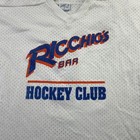 Vintage Ricchios Bar Harlem New York Hockey Club Jersey Mens Size Xl Made In Usa