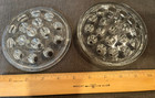 Lot Of Four  4  Large Vintage Glass Flower Frogs   2 Have 16 Holes  12 Have Hole