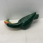 Vintage Mexican Folk Art Paper Mache Toucan Signed Enrique Coral With Perch