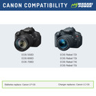 Wasabi Power Battery  2-pack  And Charger For Canon Lp-e8
