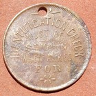 Chandler Colorado Brass Tag        Victor Fuel Co  Coal Mining Ghost Town
