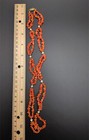 Vintage Necklace Small Coral Branch Chip Beads Pink Red 24  Double Strand
