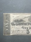 1862  5 Confederate States Of America - Civil War Obsolete Bank Note Richmond Va